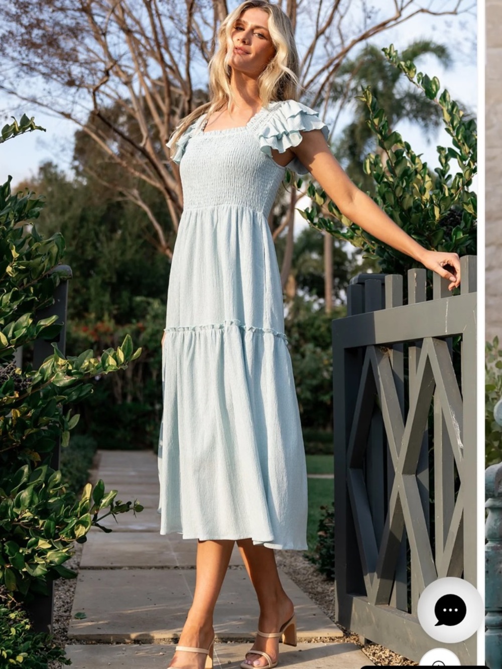 NWT Baltic Born Jacie Smocked Midi Dress S